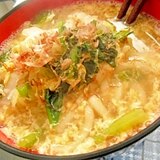 小松菜卵とじうどん